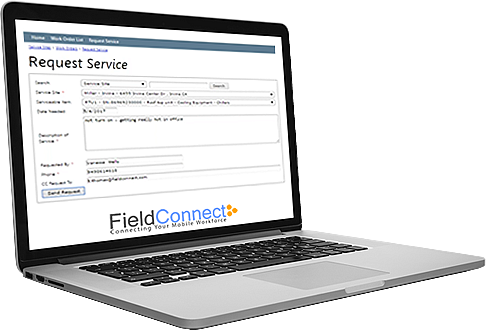 fielddirect request service form mock up