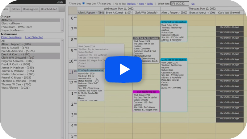 watch a video about calendar view for dispatchers