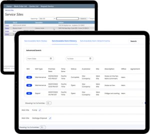 customer portal - self serviceable item history